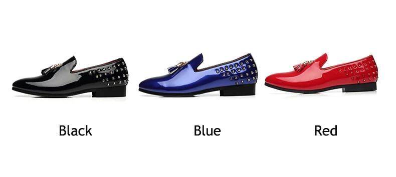 Mens Casual Shoe Wedding Mens Shoes Casual Slip On Red Waterproof Luxury Men Loafers Shoes Gold Fashion Party Shoe Men Plus Size (2)