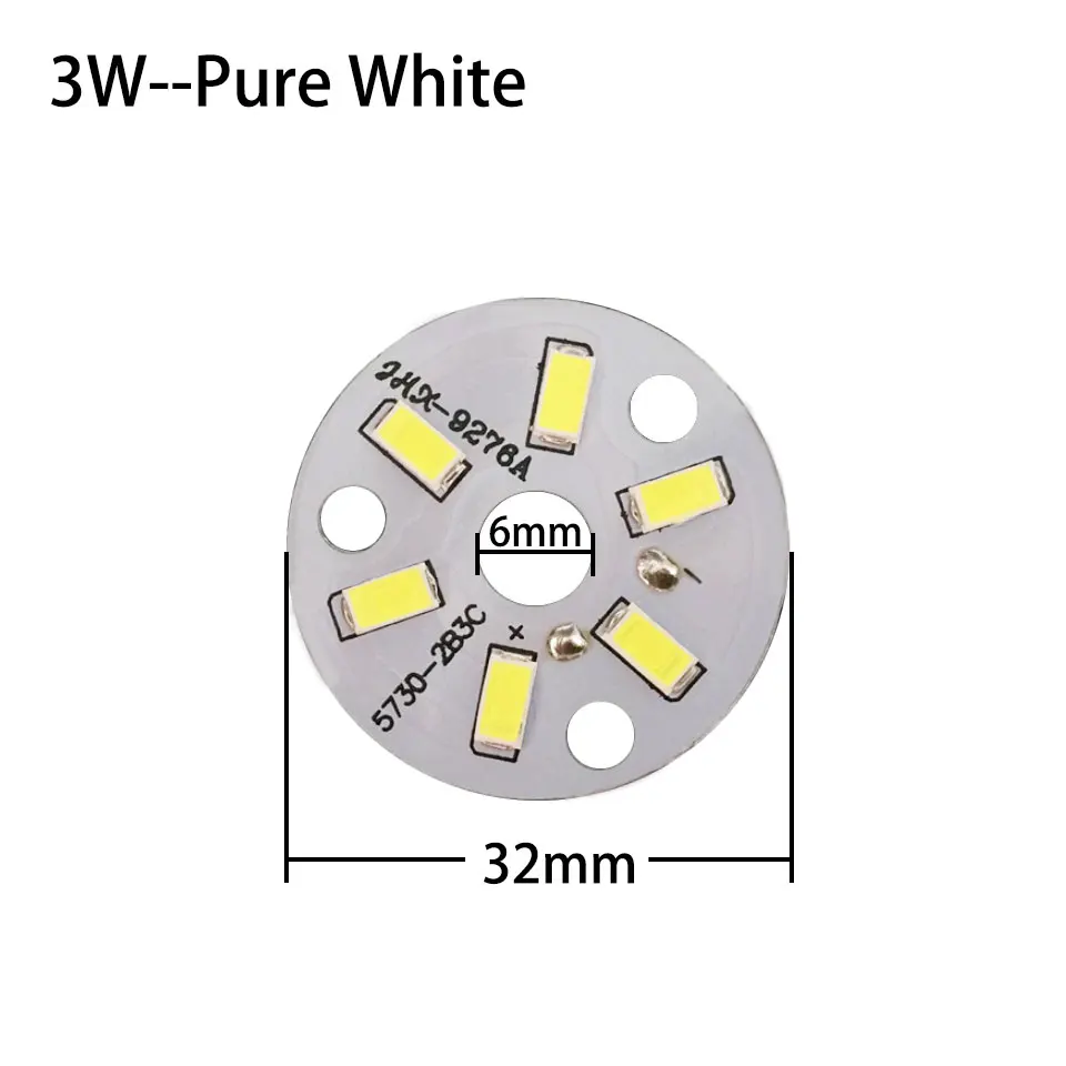 Светодиодная панель 3 Вт 5 7 9 12 18 5730 яркости SMD для PCB потолка со