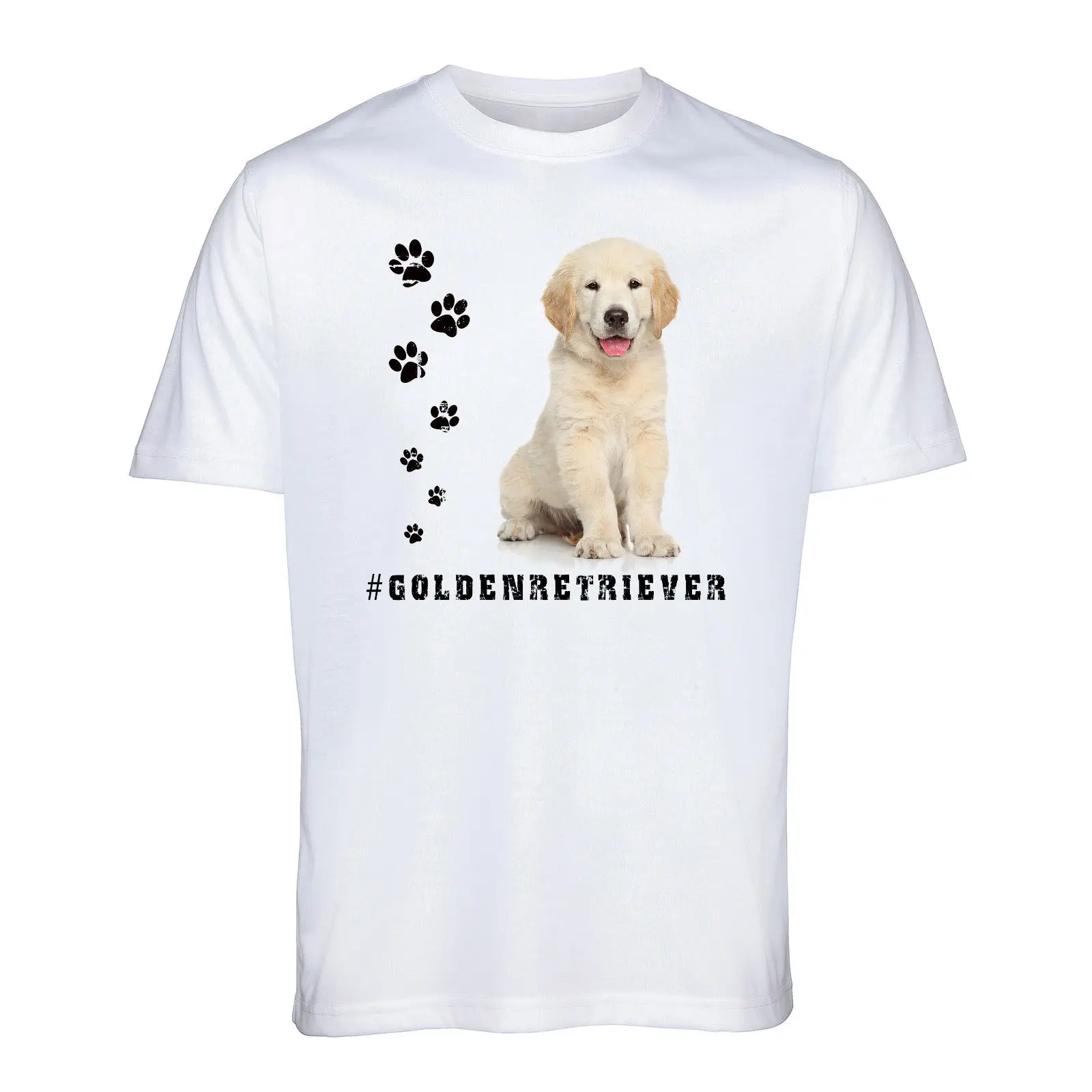 

GOLDEN RETRIEVER T Shirt Hashtag Tee Dog Breed Animal Pet Mens Womens Funny Gift Cartoon t shirt men Unisex New Fashion tshirt
