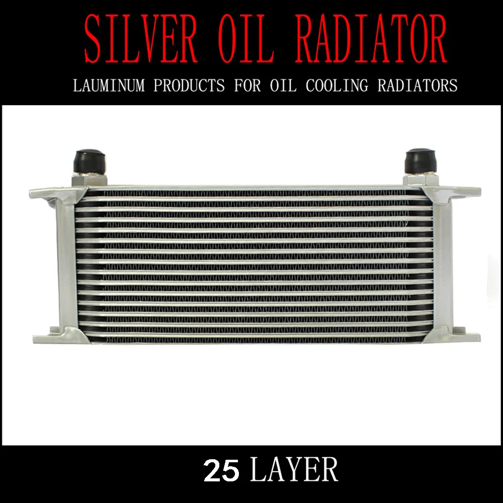 

universal silver 25 row AN10 car oil cooler aluminum High quality radiator FOR volvo v50 bmw x5 e53 E60 E90
