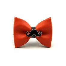 Галстук-бабочка ручной работы для мужчин, женщин и мальчиков из искусственной кожи, свадебный подарок для жениха, рождественский подарок, деловой костюм, галстук-бабочка с металлической бородой