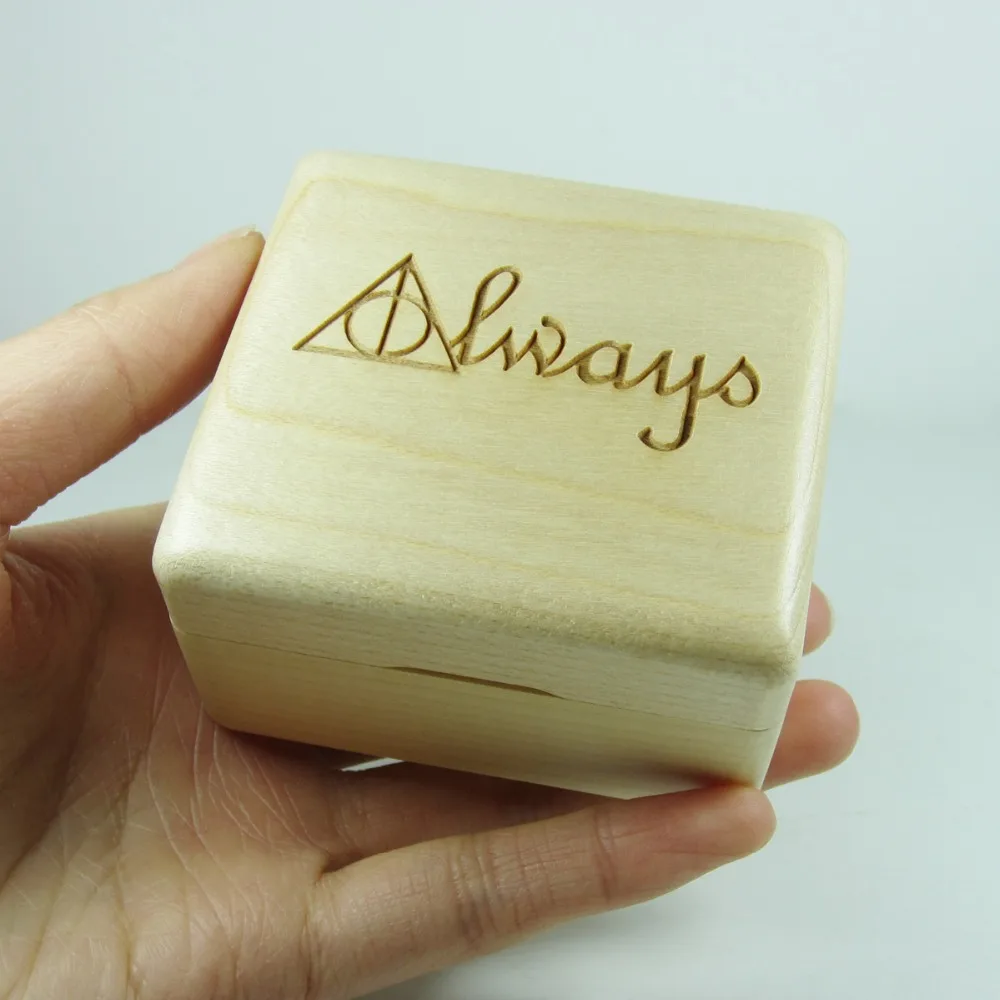 melhor Acabar caixa de música de madeira presentes harry potter sempre especial para os amantes, crianças