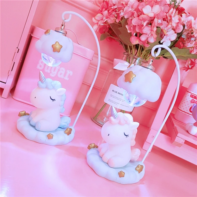 Ins Cartoon Unicorn Lamp LED Night Light Luminaria Baby Nursery Night Lamp Unicorn Toy Dolls For Baby Kids Gift Home Decoration (4)