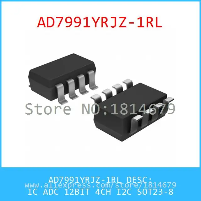 1PCS/lot AD7991YRJZ-1RL IC ADC 12BIT 4CH I2C SOT23-8 7991 AD7991 |