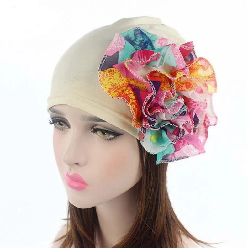 2017 Fashion font b Women b font Hats Chiffon Flower font b Women s b font