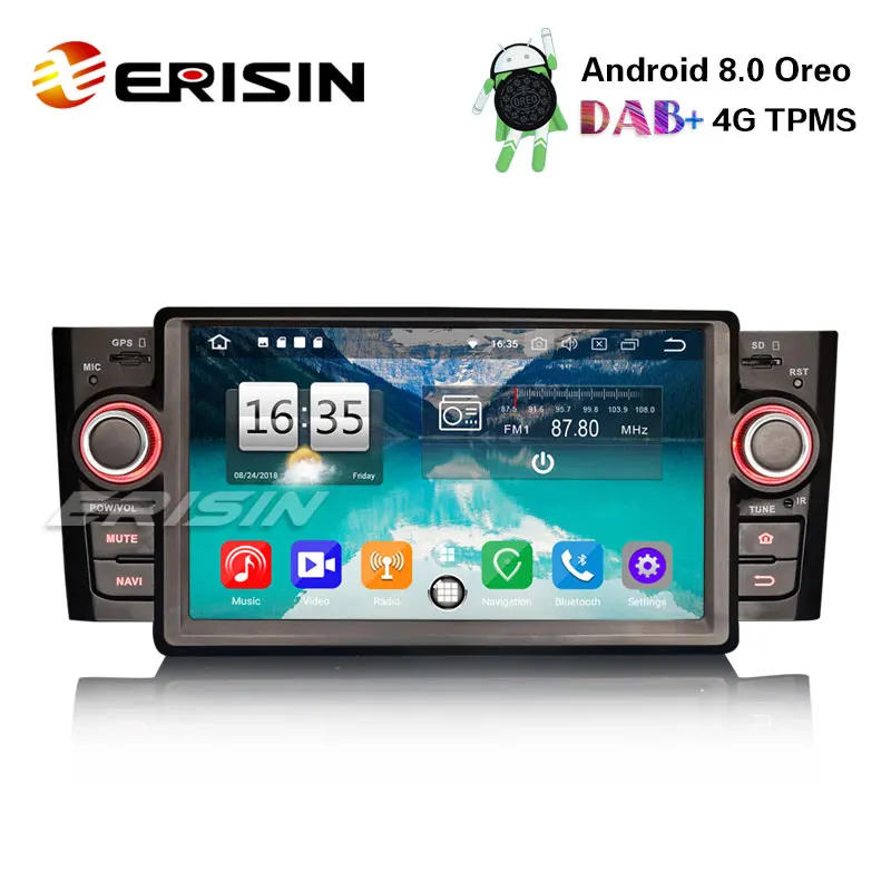 Erisin ES7523L 7 &quotAndroid 8 0 Автомобильная Стерео gps система DAB + радио 4G DVR без DVD для Fiat Punto