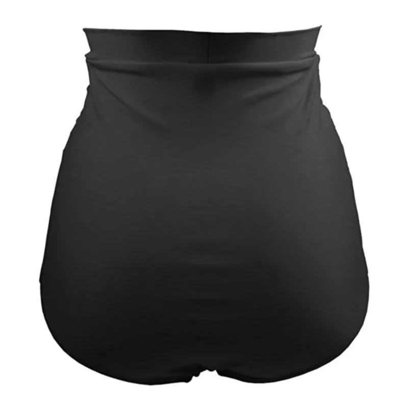 Новый Для женщин Винтаж Высокая Талия бикини Женские однотонные плиссированные шорты Ruched бразильский купальные шорты W1
