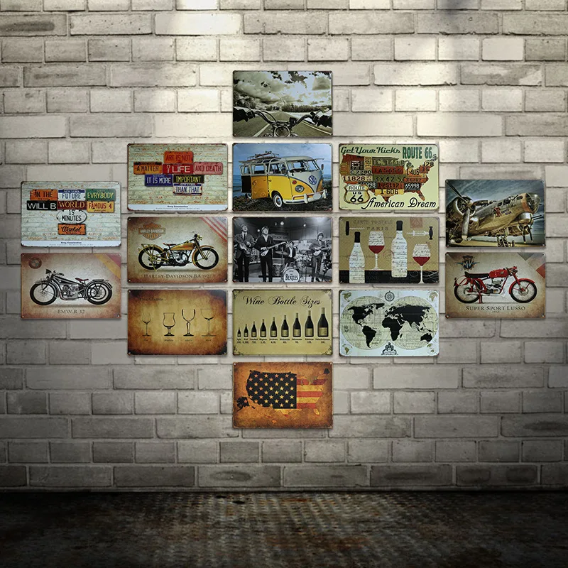 Vintage nostalgic iron painting decorative painting wrought iron wall decoration