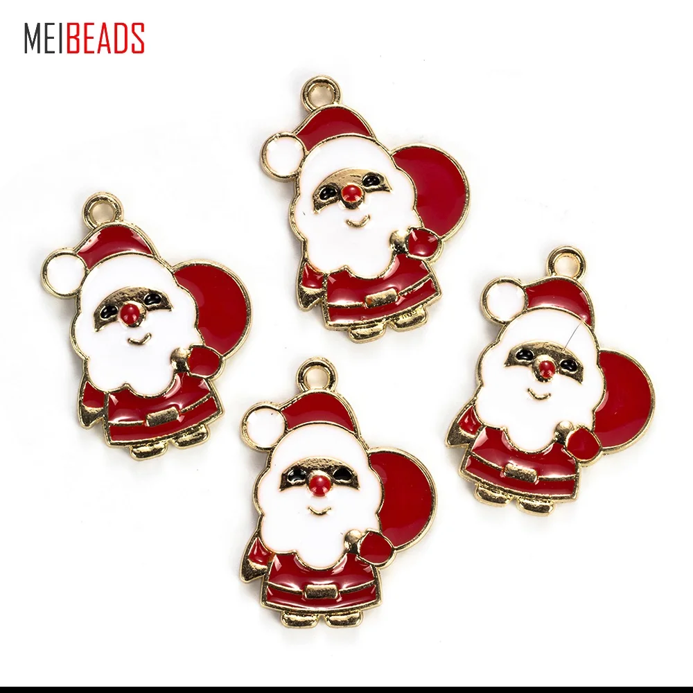 

MEIBEADS 10pcs/lot Alloy Christmas Gift Pendant Series Plated Charms For Christmas Decoration Gift Jewelry Findings EY5221