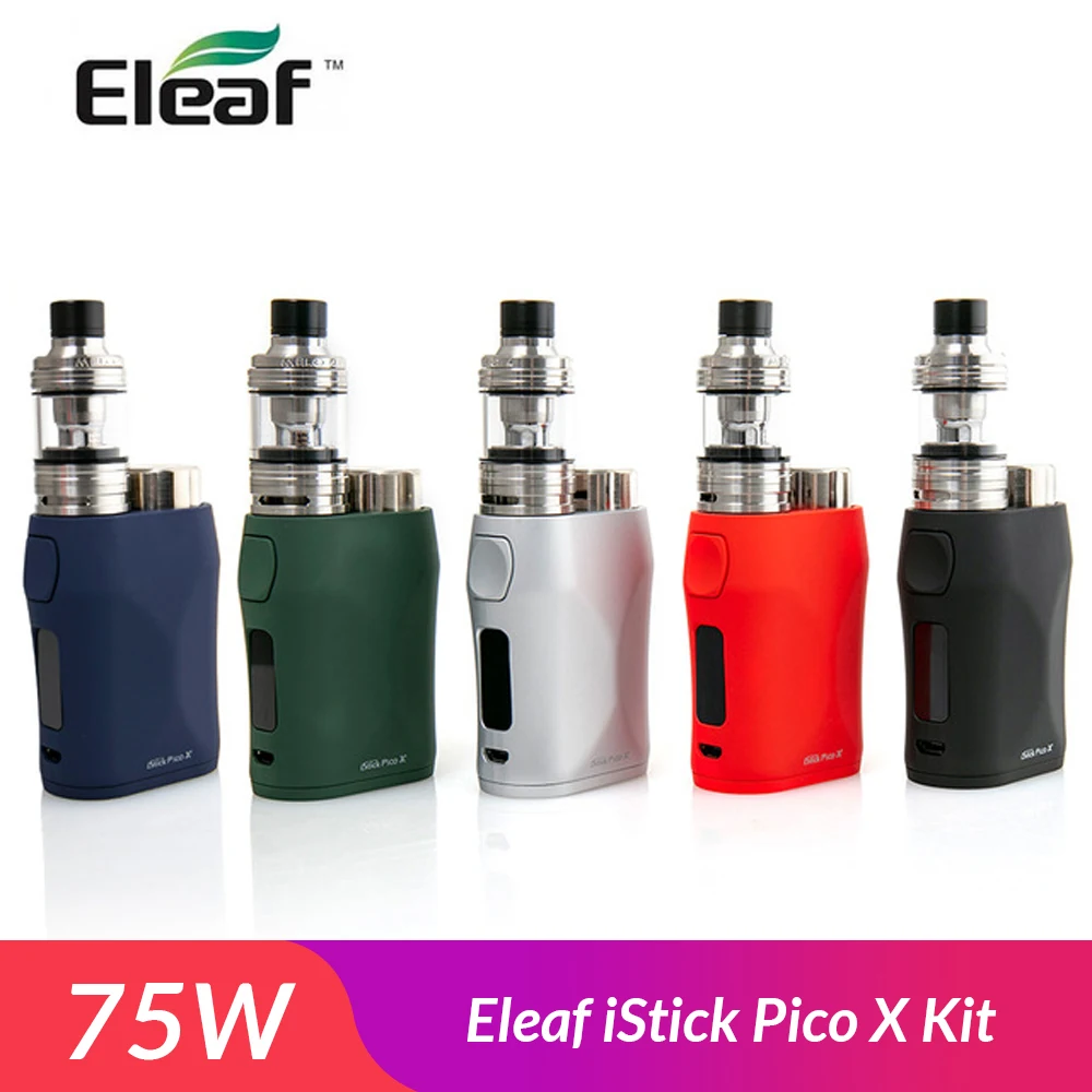 Оригинальный набор Eleaf iStick Pico X 75 Вт с атомайзером MELO 4 бак 2 мл + Искусственные
