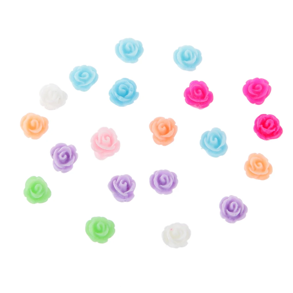 20PCS Multicolor Mini Resin Flower Micro Landscape Decoration