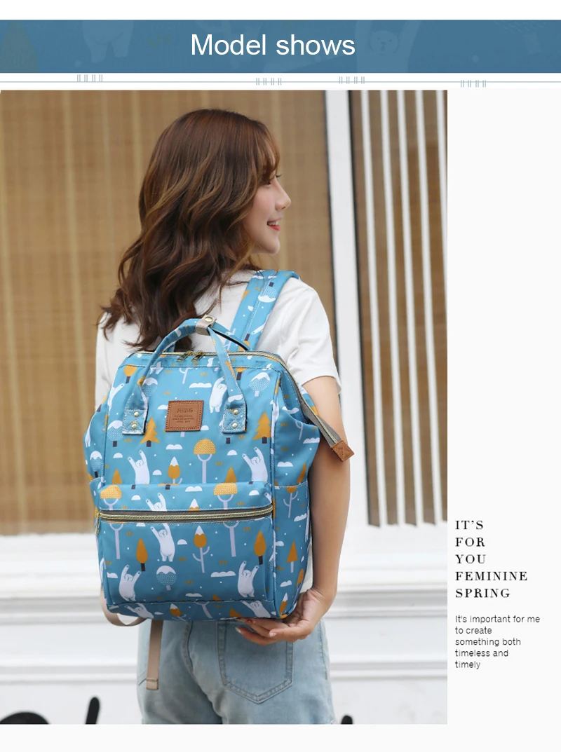 Baby Diaper Bag Waterproof Mummy Maternity Travel Backpack Nappy Changing Bags Large Capacity Nursing Wet Bag Laptop Backpack  (22)