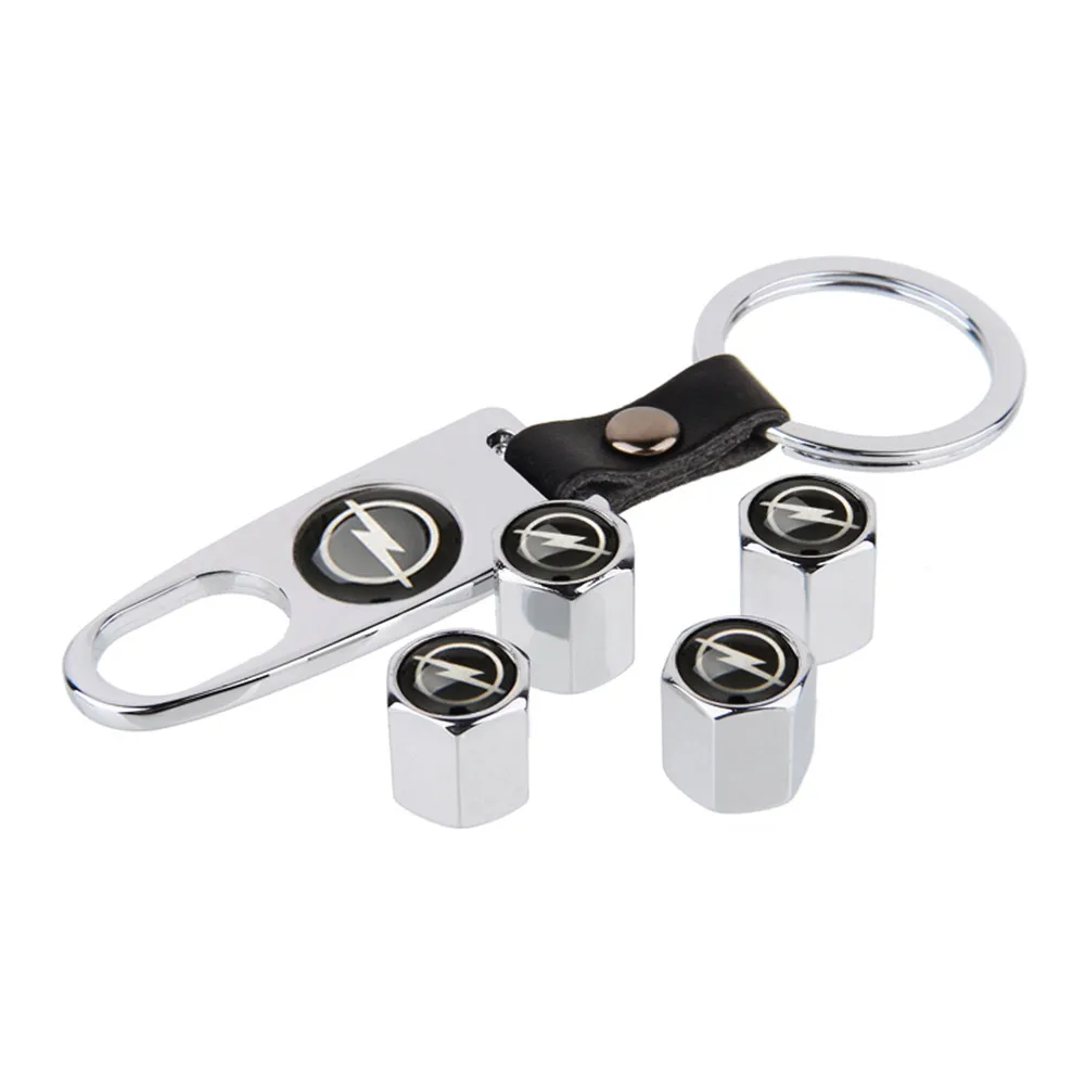 

Keychain Wrench 4pcs Set Wheel Valve Cap Tire Stem Dust Car Styling Logo Emblem for Opel Aglia Corsa Astra Astra Sportwagon