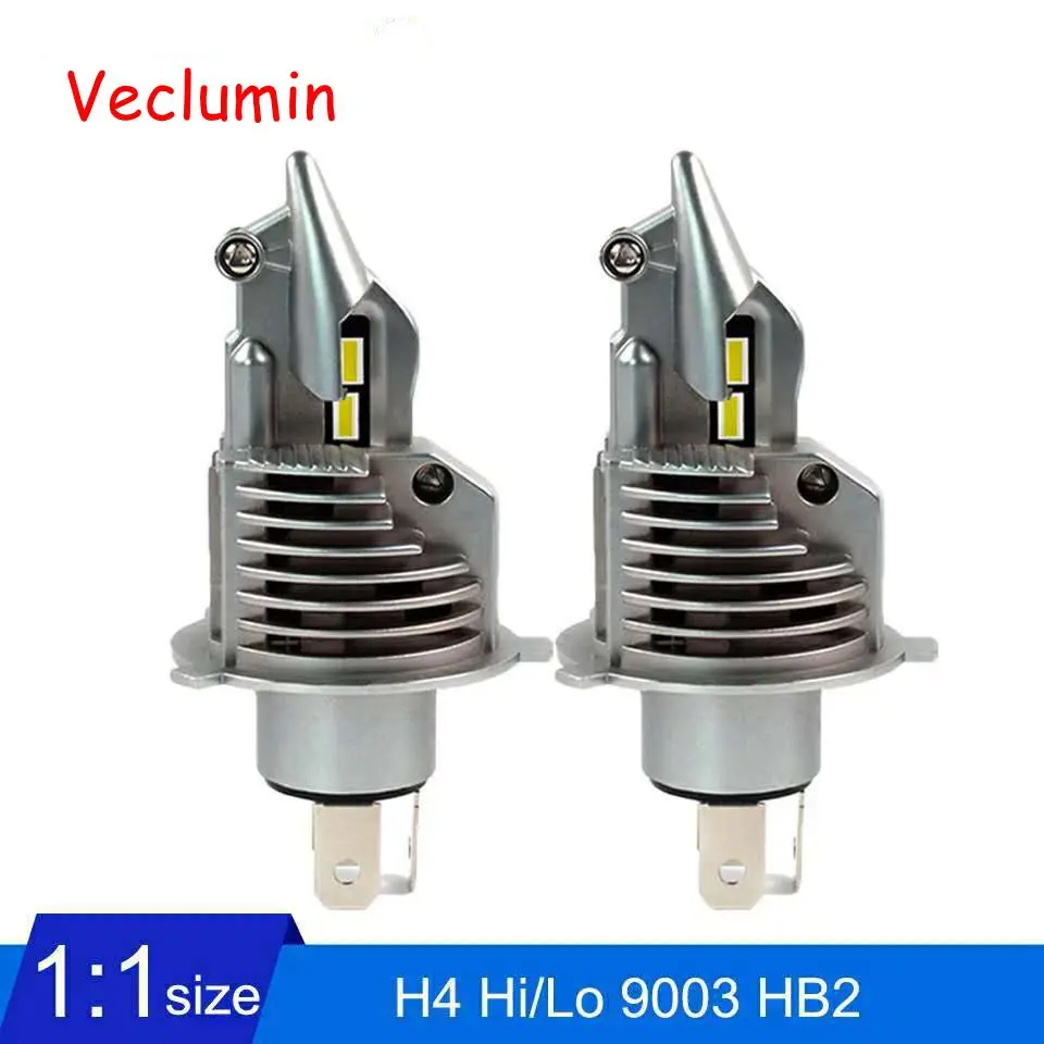 

1 SET MINI SIZE H4 HB2 9003 35W 5800LM CSP CHIPS Fighter LED Headlight All-in-one 1:1 Bulbs SIZE Car Motorcycle High/Low Beam 6K