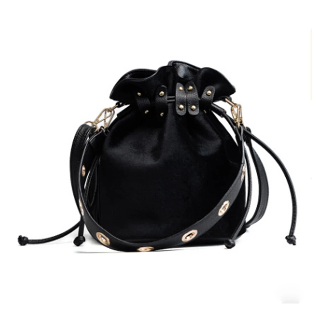 2017 fashion velvet women bucket bags mini handbag for women 2017 wine