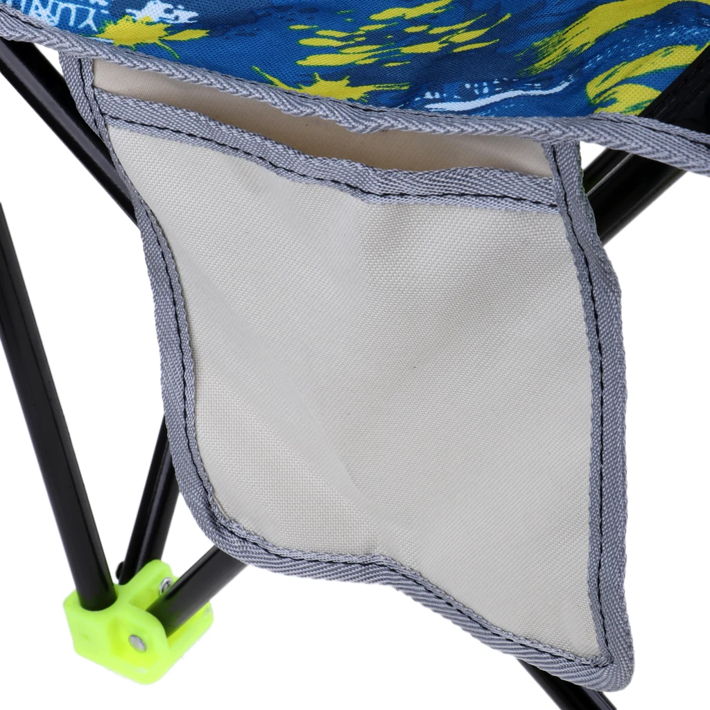 Fodable Camping Chair Outdoor Picnic Fishing Travel Portable Seat with Steel Frame Oxford for Garden Party Backyard Beach