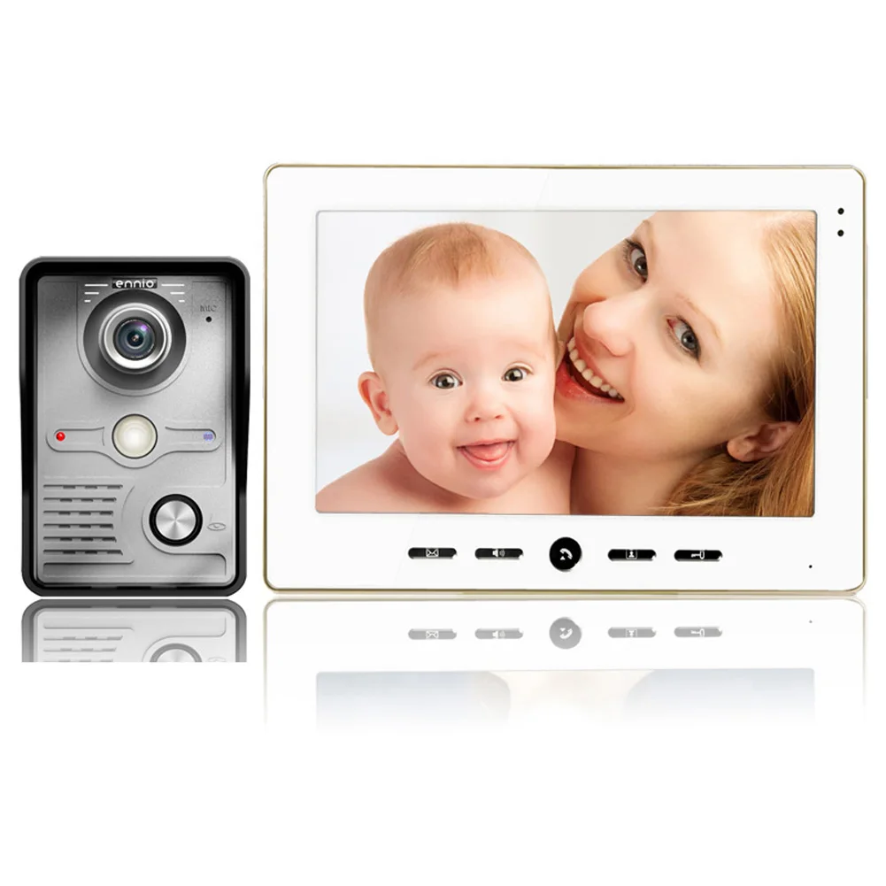 

10" Video Door Phone Doorbell 1pc Monitor Intercom Kit Night Vision IR Camera Video Recorder Home Security Systerm