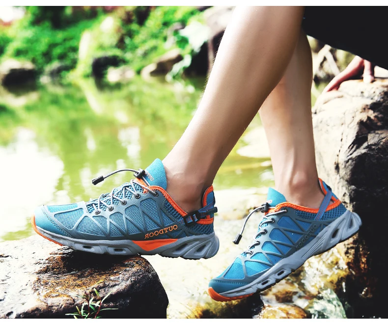 Треккинговые ботинки для мужчин, летние дышащие ботинки для альпинизма, походные сандалии, мужские треккинговые водонепроницаемые сандалии