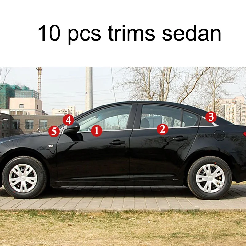Оконная отделка из нержавеющей стали lsrtw2017 304 для chevrolet cruze 2008 2009 2010 2011 2012 2013 2014 2015