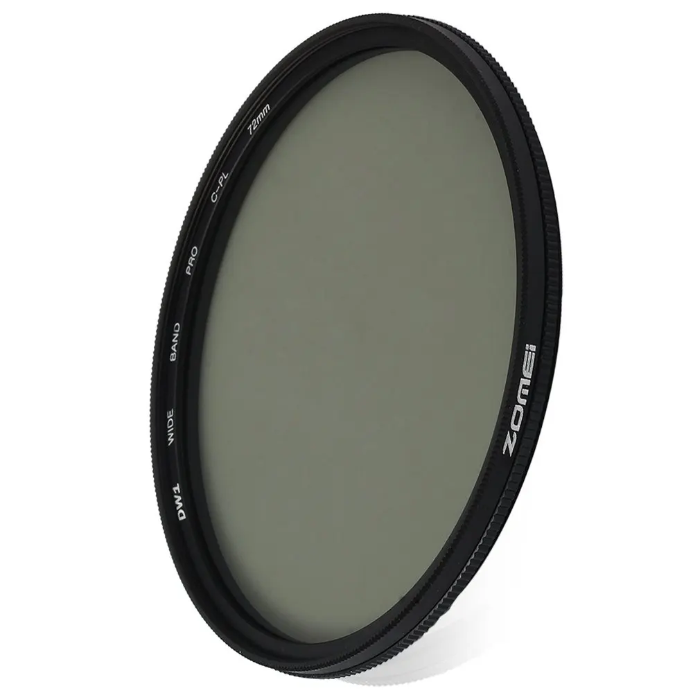 Zomei 72mm Diameter Ultra Thin Circular Polarizer Glass Filter Lens CPL