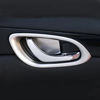 

ABS Plastic Chrome Car inner door Bowl protector frame Cover Trim For Nissan Sylphy 2016 2017 2018 2019