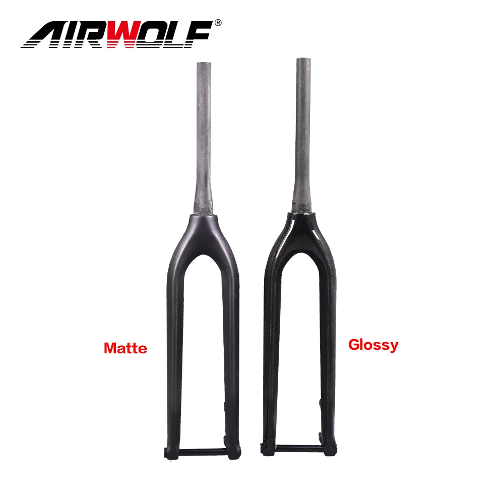 

Airwolf rigid carbon fork 29er Tapered with Thru Axle shafter 15mm Bicicletas mtb carbon fork Disc Brake 160mm bike carbon forks