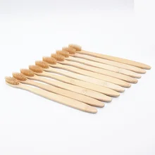 Wholesale 20PCS Environmentally Wood Toothbrush Bamboo ToothBrush Bamboo Fibre Wooden Handle Tooth brush teeth whitening