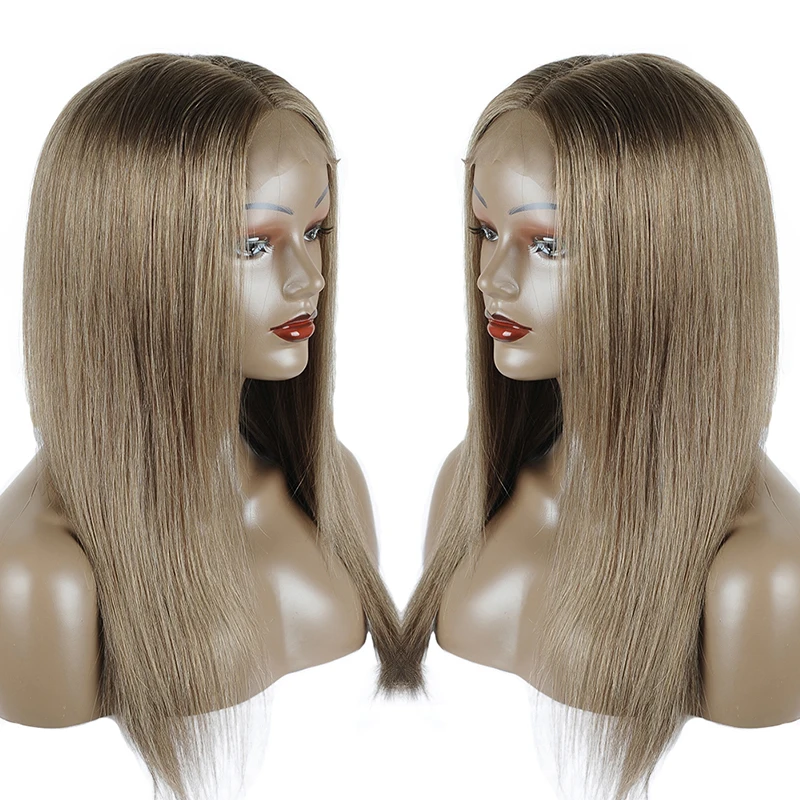 Remy Blue 4*4 парик с закрытием шнурка светло-коричневый 126 прямые волосы на шнуровке парики перуанские Remy человеческие волосы парики для черных женщин