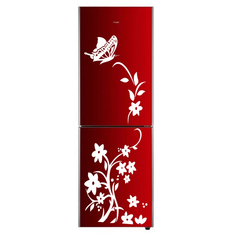 

42.5cm*88cm High Quality Creative Refrigerator Black Sticker Butterfly Pattern Wall Stickers Home Decor Kitchen Wall Art Mural