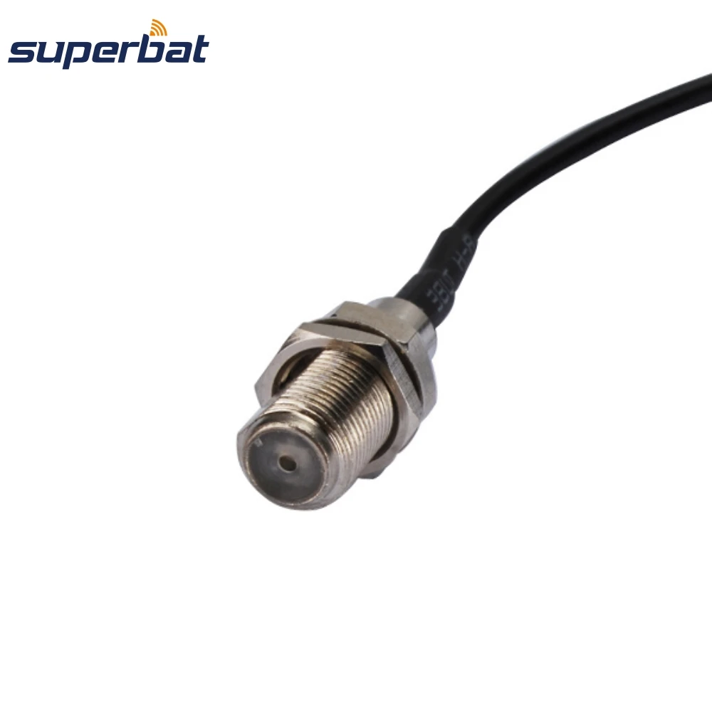Superbat TS9 Male RA - F Female 피그테일 RG174 케이블 15cm(노바텔 머??? C777 및 시에라 무선 에어카드/화웨이 E398용)