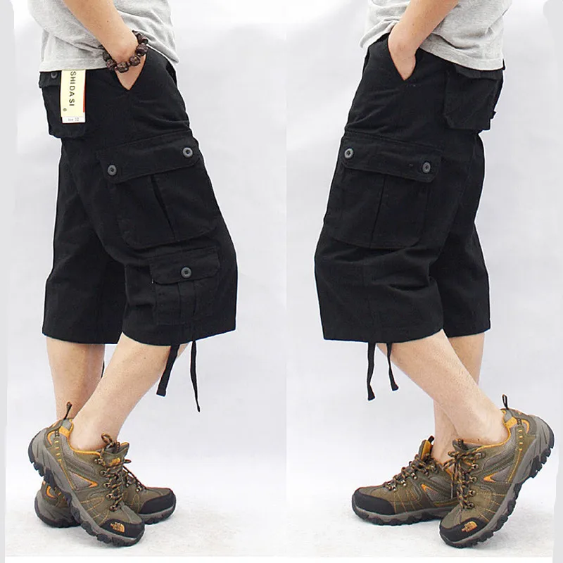 

Cargo Pants Men Cotton Streetwear Modis Multi Pockets Trousers Pantalon Homme Mens Outwear Sweatpants Military Tactical 3/4Pants