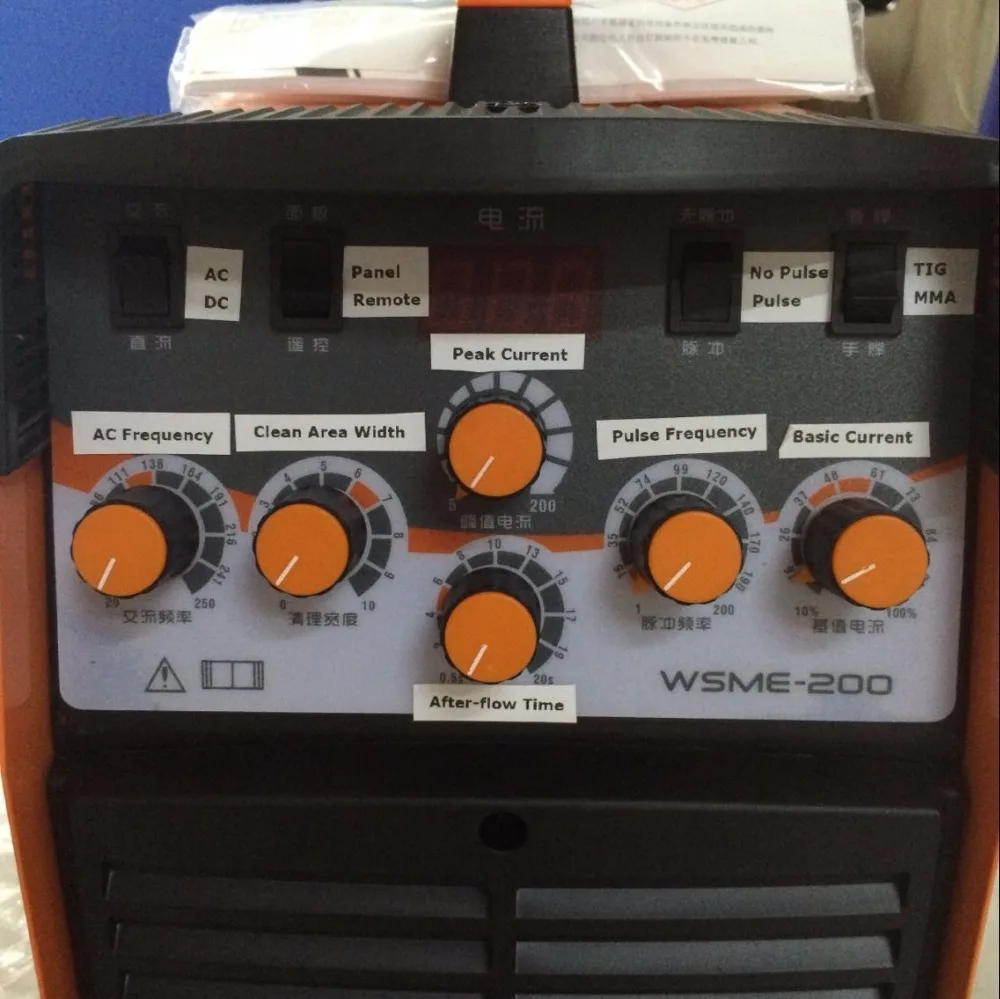 WSME-200 AC DC Импульсная tig сварка сварочный аппарат алюминия ММА 220V TIG-200 TIG-200P SALE1