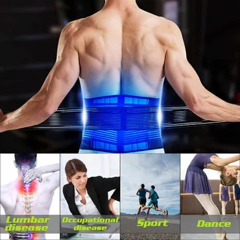 

Adult Double Pull Lumbar Support Professional Lower Waist Adjustable Back Belt Brace Pain Relief Training Workout Supplies 6XL