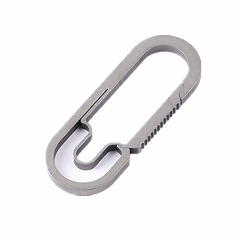 1PC Titanium Anti-lost Quick Release Keychain Hook Outdoor Fast Hanging Carabiner for Outdoor Camping Hiking Rock Rescue #3j#F (6)
