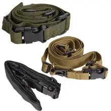 Tático 3 ponto de náilon ajustável bungee rifle sling giros sistema alça multifuncional paintball arma estilingue para a caça do exército