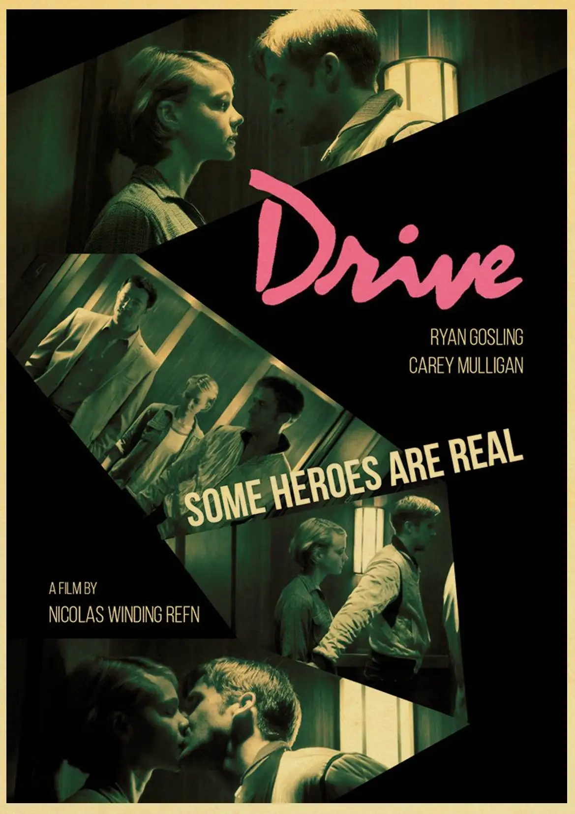 Ryan Gosling Classic Movie Drive Poster Vintage Wall Poster Home Room Study Wall Decor Kraft Paper Wall Pictire/Painting 