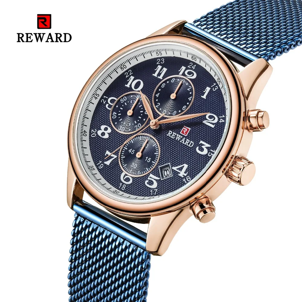 

REWARD Men Watch Chronograph Sport Mens Watches Top Brand Luxury Waterproof Watch Men Relogio Masculino Male Clock Reloj Hombre