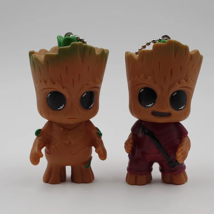 

7.5cm Cute Guardians Of The Galaxy 2 Mini Baby Grootted Tree Model Action And Toy Figures Keychain Cartoon Pendant Dolls Toy