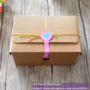 

400pcs/lot long style Lollipop Pink Blue heart Adhesive Seal Sticker Gift Label Stickers