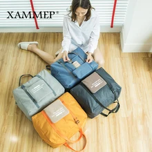 Сумка для хранения для путешествий, компактные сумки для хранения, мужская и женская одежда, органайзер, Оксфорд, большая дорожная сумка, водонепроницаемый Xammep