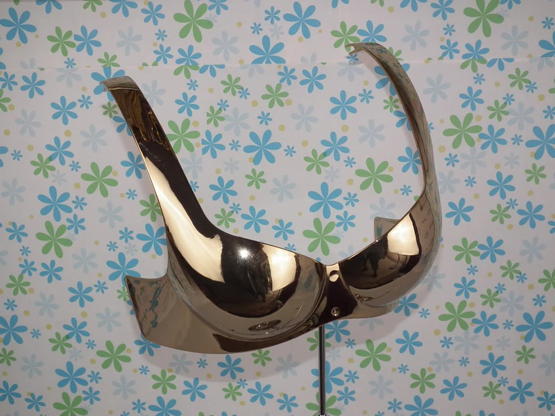EMB-015PG  Golden plated bra show mannequinl_17