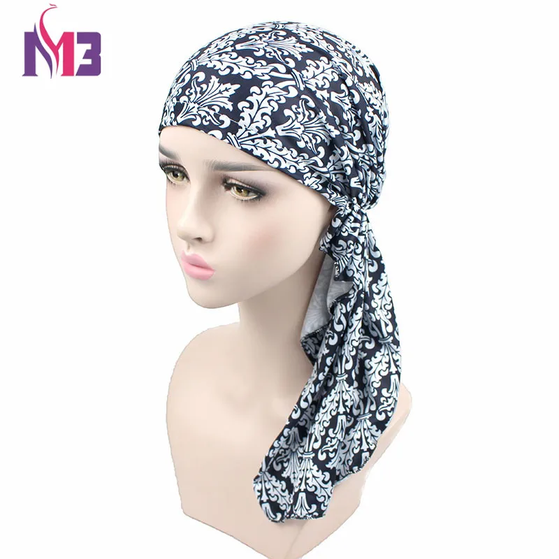 

Luxury Women Hot Style Printing Turban Cap Chemo Hat Headwear Bandana Headscarf Ladies Hair Accessories Turbante for Women