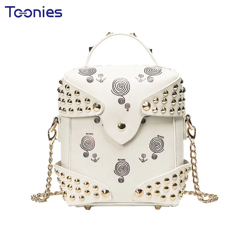 

Fashion Female Shoulder Messenger Bags 2017 Rivet Ladies Tote Bag Leather Crossbody Bags For Women Casual Handbag Travel Bag