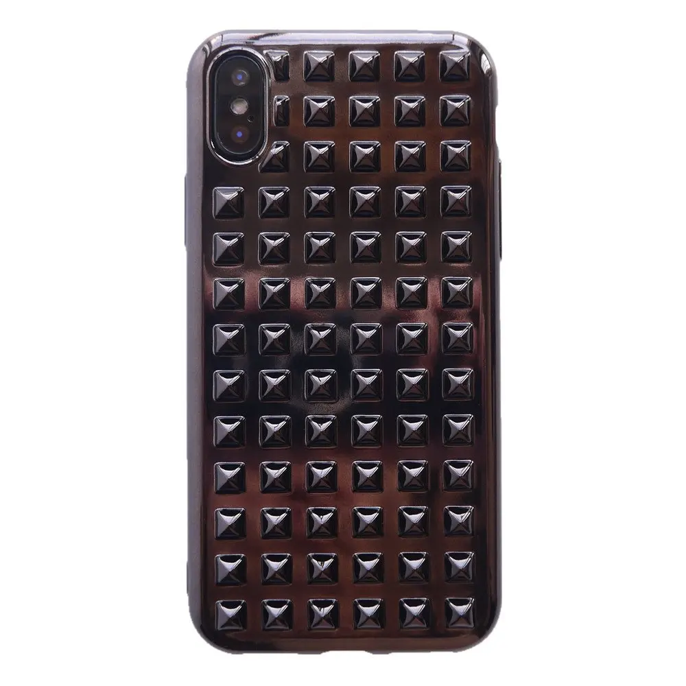 

Dir-Maos For iPhone Xs Case For iPhone X 8 Plus 7 6 6s Plus Ultra Thin Slim Cover Rivet Design Easy Pocket Women Rock Punk Style