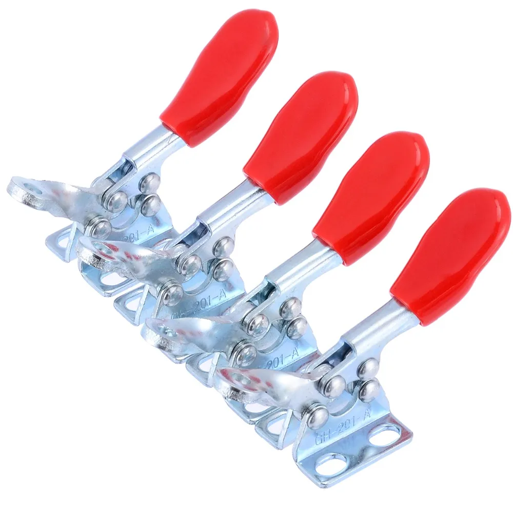 4Pcs GH-201A Vertical Horizontal Quick Release Toggle Clamps Hand Push Tool Sets