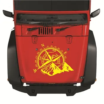 

Compass Cover Car Sticker High Quality Waterproof Compass Rose Navigate Offroad Sticker Vinyl Auto Door Decoration Car Sticker