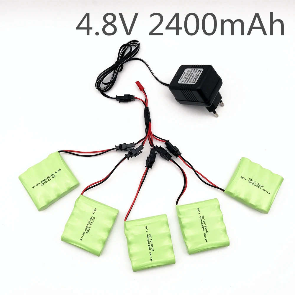 

Ni-MH Battery 4.8V 2400mAh With 5 in 1 Charger For Remote Control Toys Lighting Electric Tool AA Group RC TOYS Battery Group