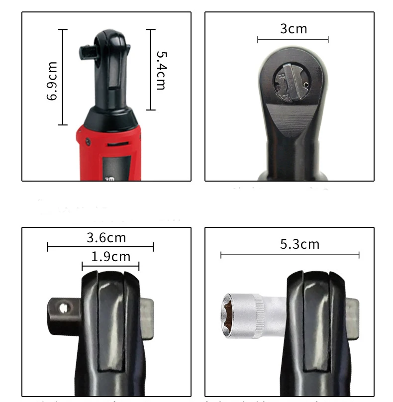 12V электрический ключ 3/8 Аккумуляторный Трещоточный ключ перезаряжаемый 40 нм Реверсивный ключ с светодиодный рабочий свет