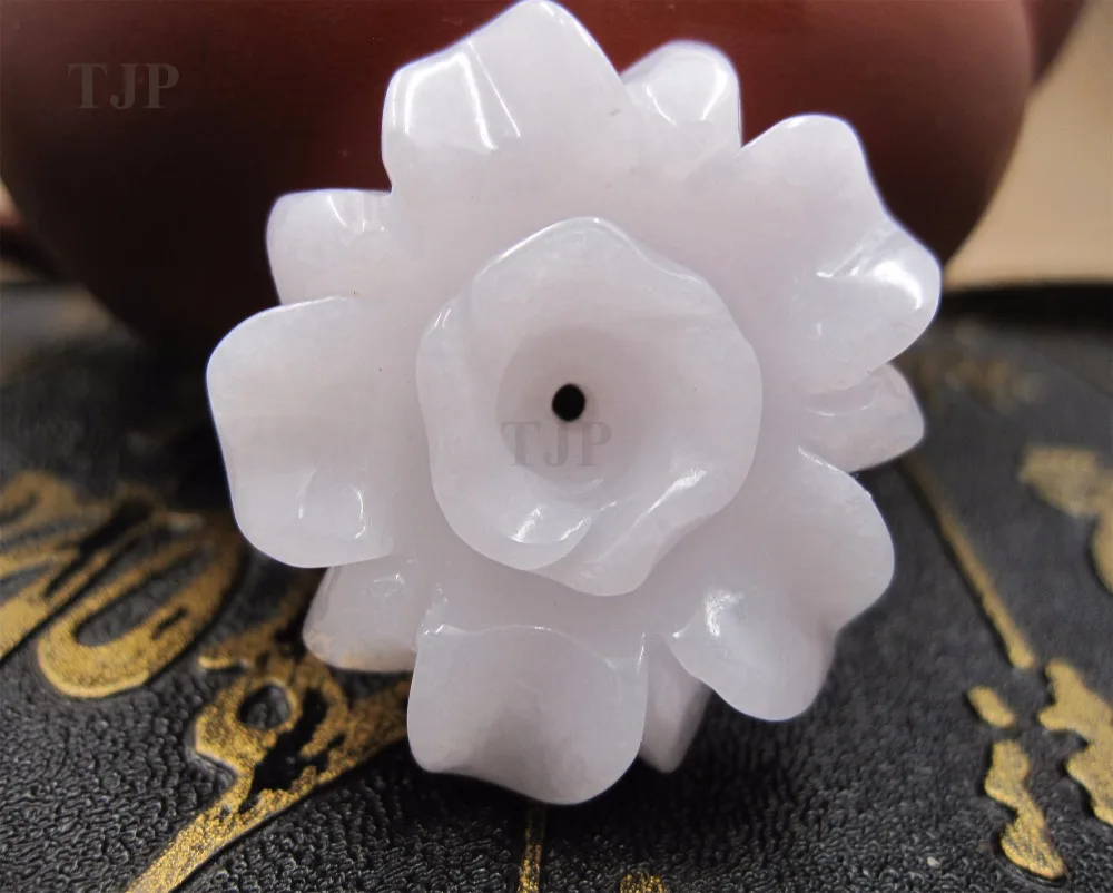 

Natural grade A jadeite carved round flowers Sweater pendants jade with certificate china mysterious amulet pendant