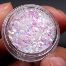 1 шт AB ногтей блестки хлопья в виде звезды луны сердца ногтей гель Круглый ногтей блестящая голографическая пигмент ногтей украшения m1a505